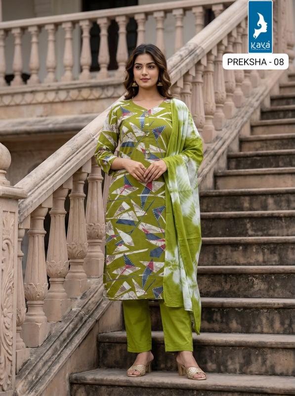 Kaya preksha 3pcs designer kurtis in wholesale in surat
